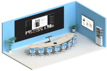 Blue Microsoft Teams conference room